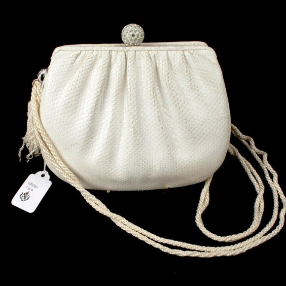 Vintage Judith Leiber White Snakeskin Bag - Picture 3 of 3